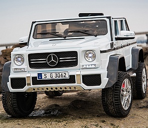 Электромобиль ToyLand Mercedes-Benz Maybach G650 AMG белого цвета (ToyLand, G650 Б) Электромобиль ToyLand Mercedes-Benz Maybach G650 AMG белого цвета (ToyLand, G650 Б)